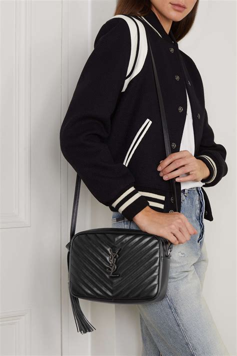 ysl lou camera bag in quilted black leather|saint laurent quilted camera bag.